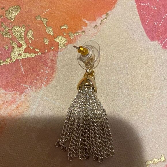 🛍Lauren By RALF LAUREN Chain Silver Fashion Earrings - Picture 2 of 6